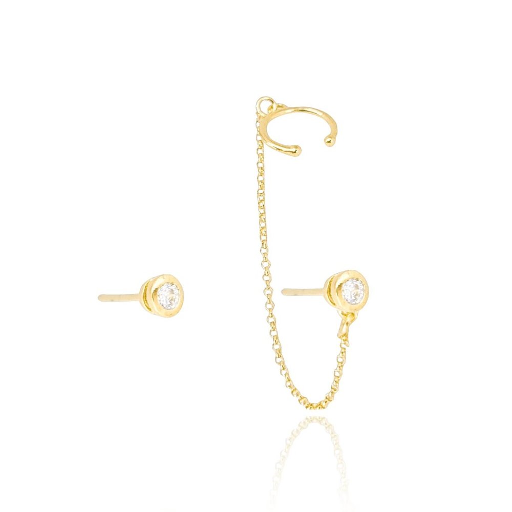 Golden chain earrings